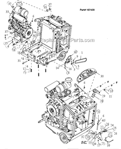 Page B Diagram and Parts List for MK-4036KB  MK Diamond Concrete Saw